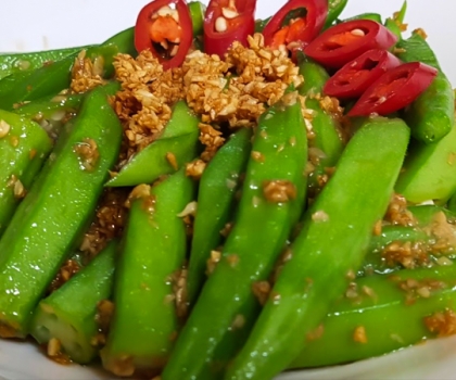 Đậu bắp xào tỏi