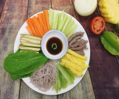 Bò cuộn cải xanh